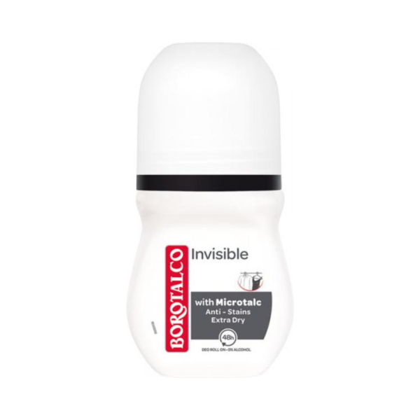 880582 Borotalco Invisible, 48h Deo Roll on mit Mikrotalk, 0 Prozent Alkohol, Anti Transpirant Anti Perspirant, 50ml.png